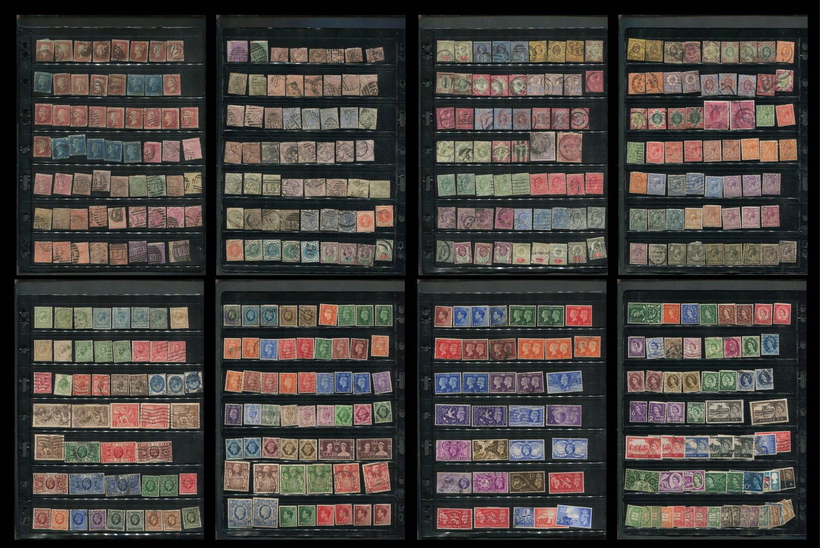 Great Britain 1841 - 1952 #3 /#308, a mainly used accumulation, with some MH throughout, with many (1 of 9)