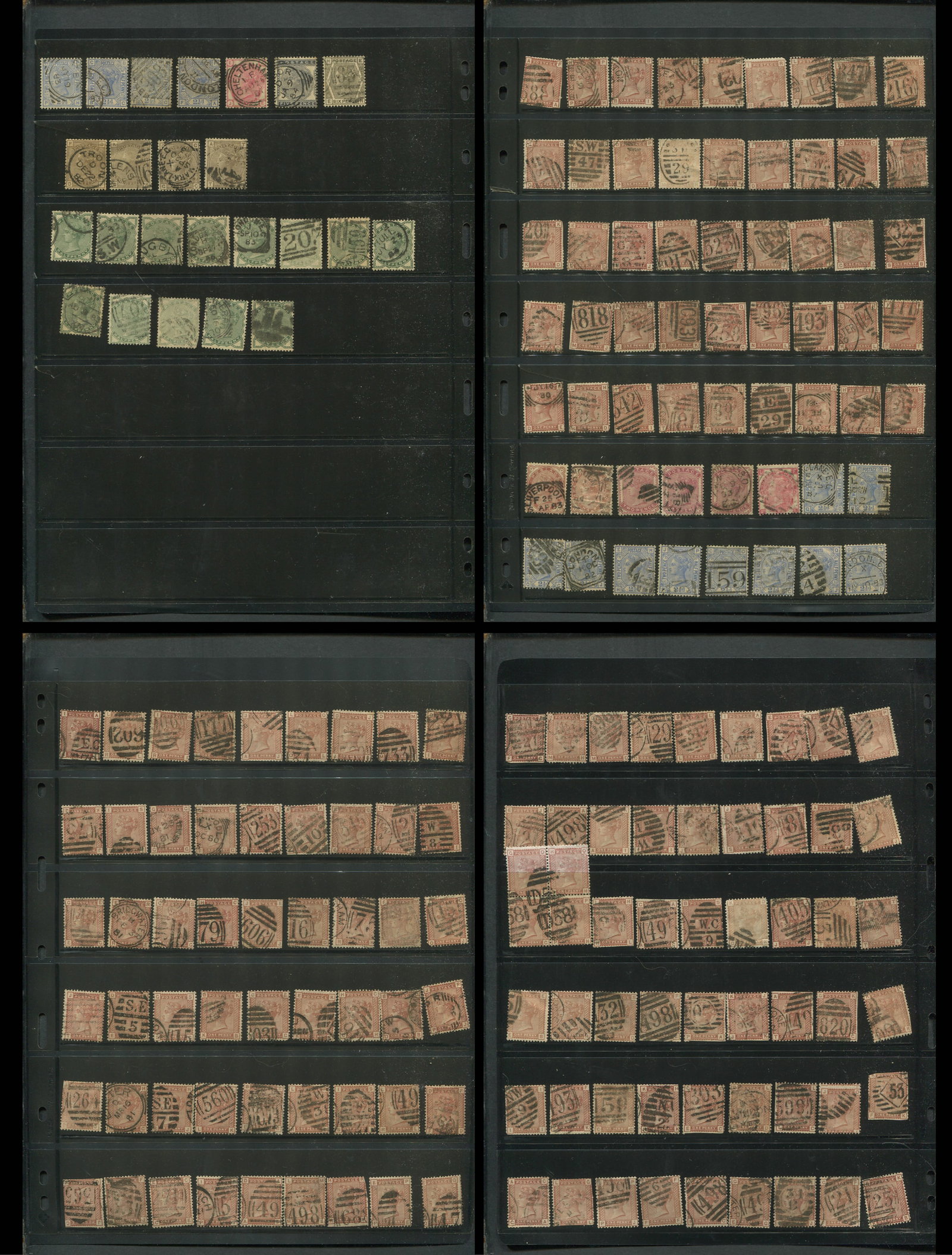 Great Britain 1880 -1881 #78 / #86, a used accumulation from 1d to 6d, Scott value $5452, expect (1 of 5)