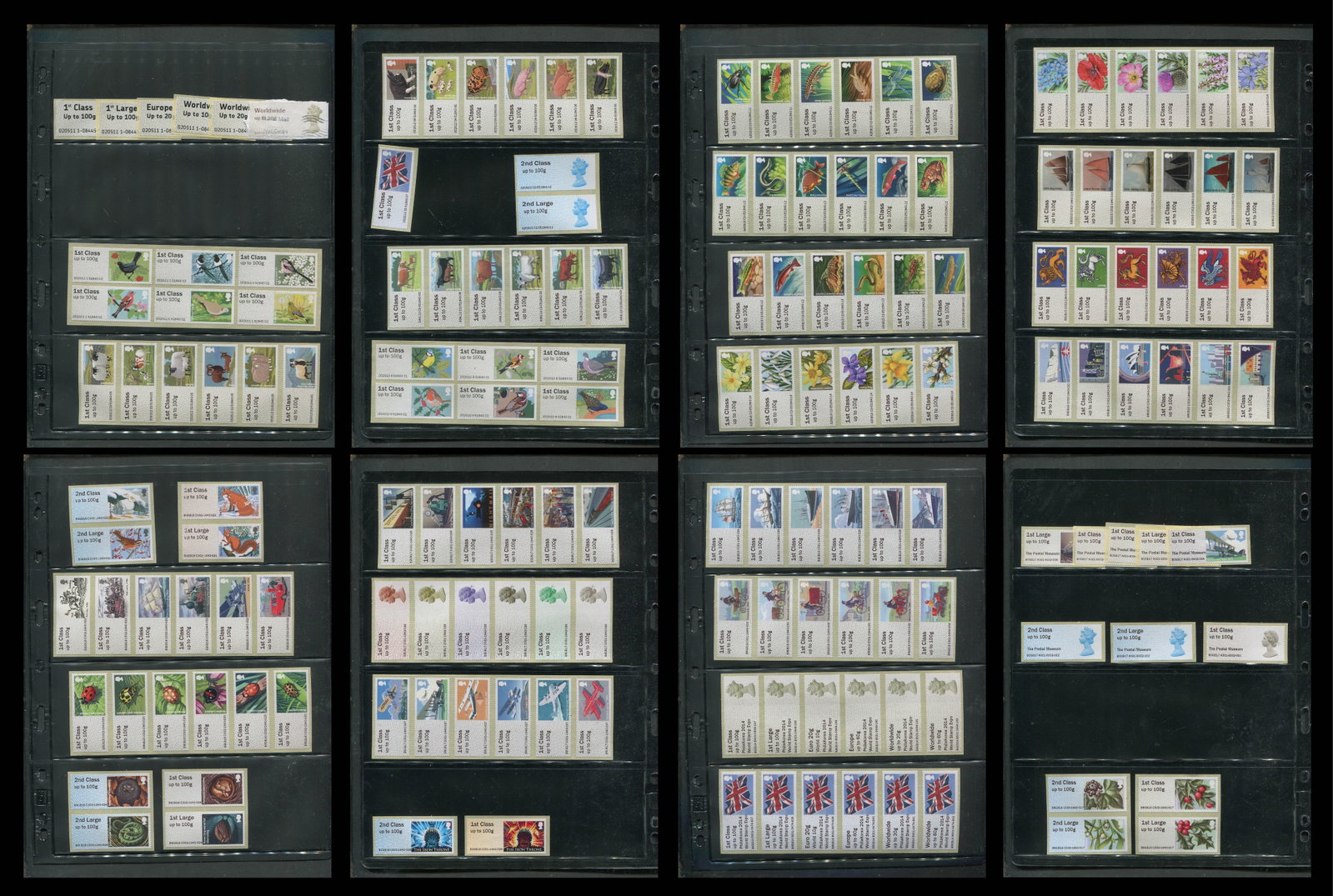 Great Britain 2008-2018, Post and Go Labels, Self Adhesives on backing paper, est. Cat. $775.00 (1 of 9)