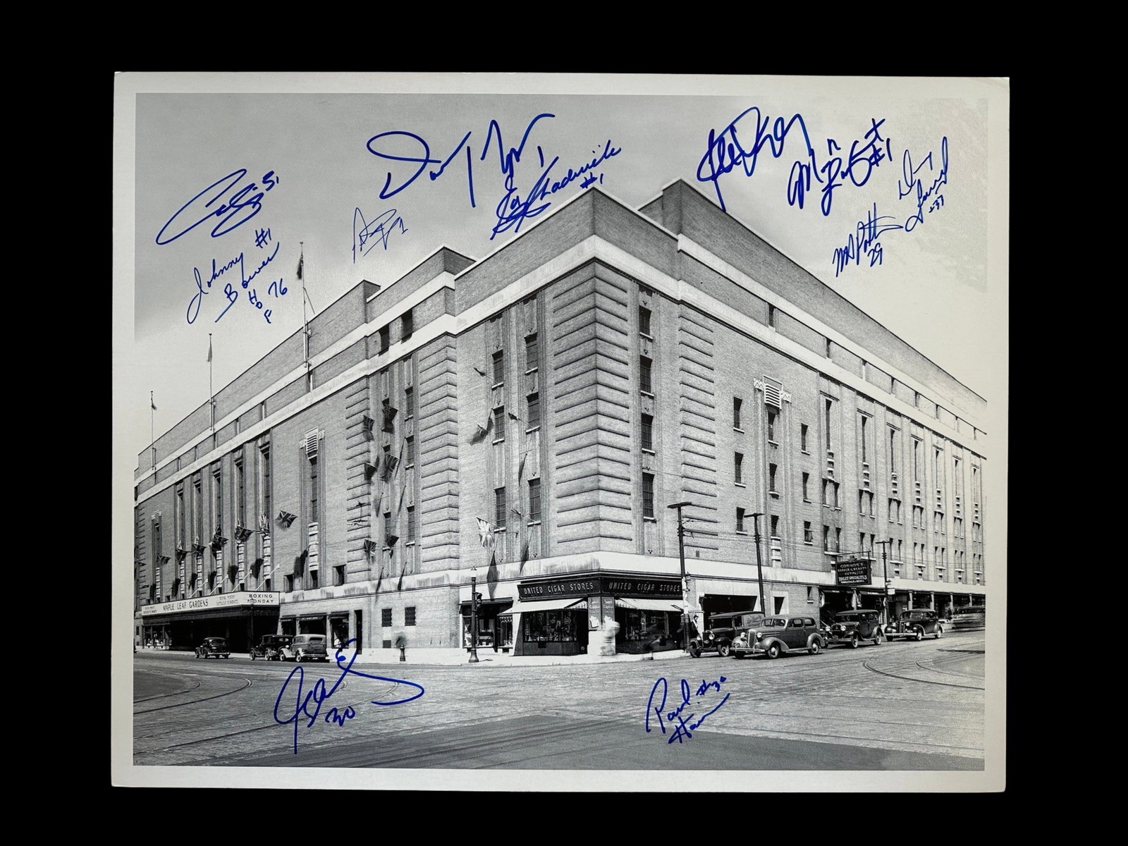 Maple Leafs Gardens Signed by 11 Former Leaf Goalies (1 of 2)