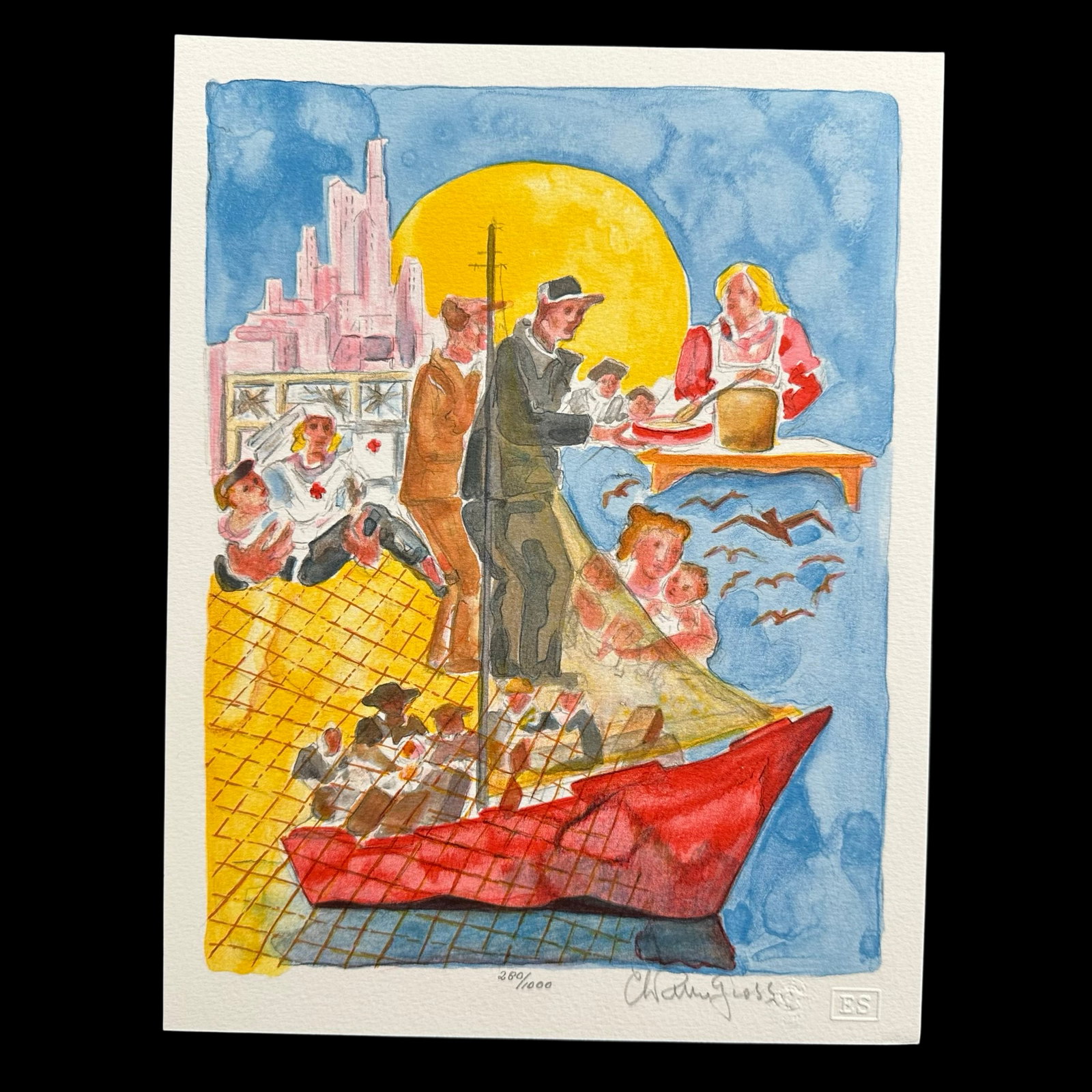 Chaim Gross's "International Conference on Population, 1984" Limited Edition Print (1 of 2)