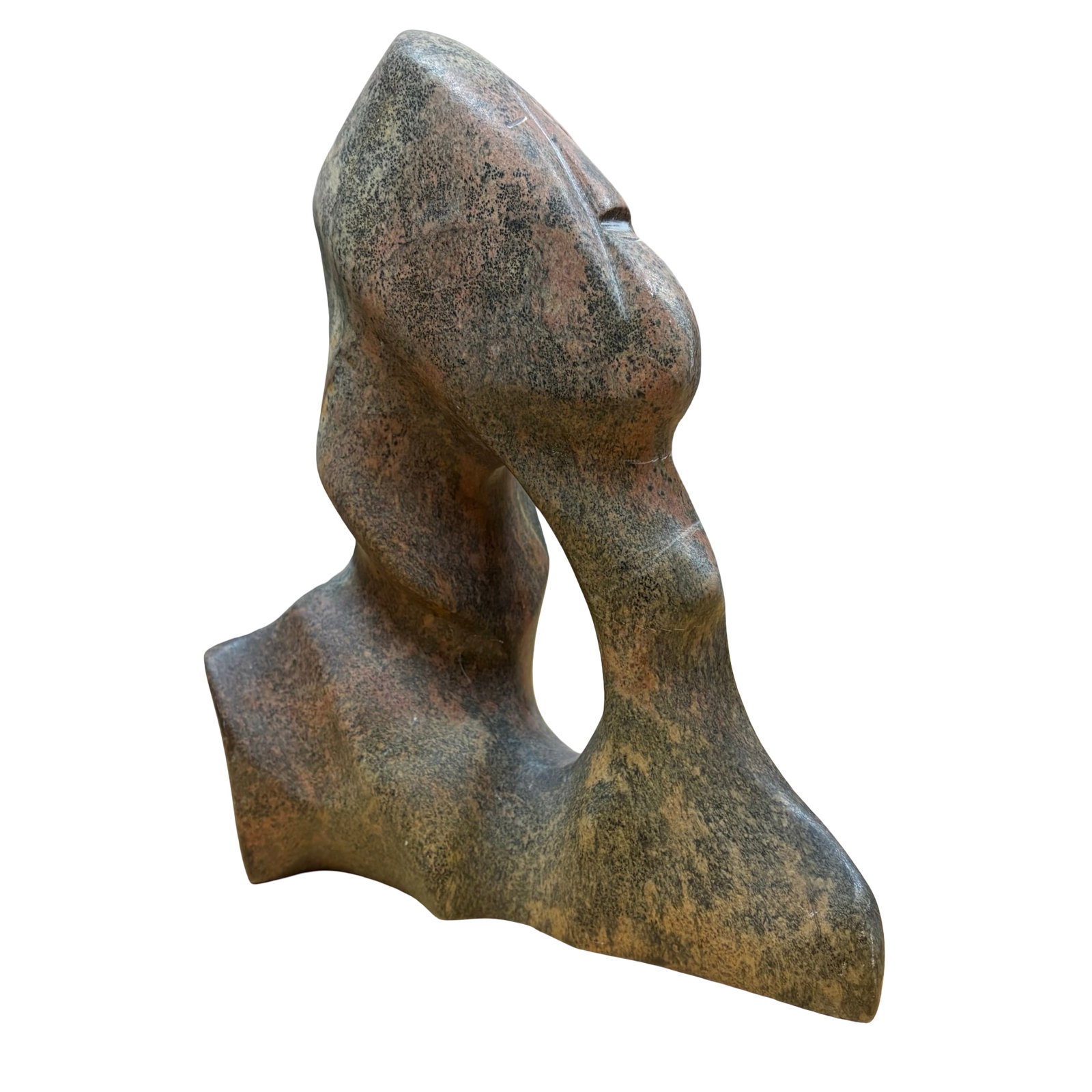 Alex Alikashuak (Whale Cove) Monumental "Mother and Child" Inuit Stone Sculpture, 1998 - Masterwork: Alex Alikashuak (Inuit, Whale Cove, Nunavut), "Mother and Child," 1998. An exceptional, large-scale museum-quality Inuit stone sculpture that stands among the most compelling expressions of maternal l