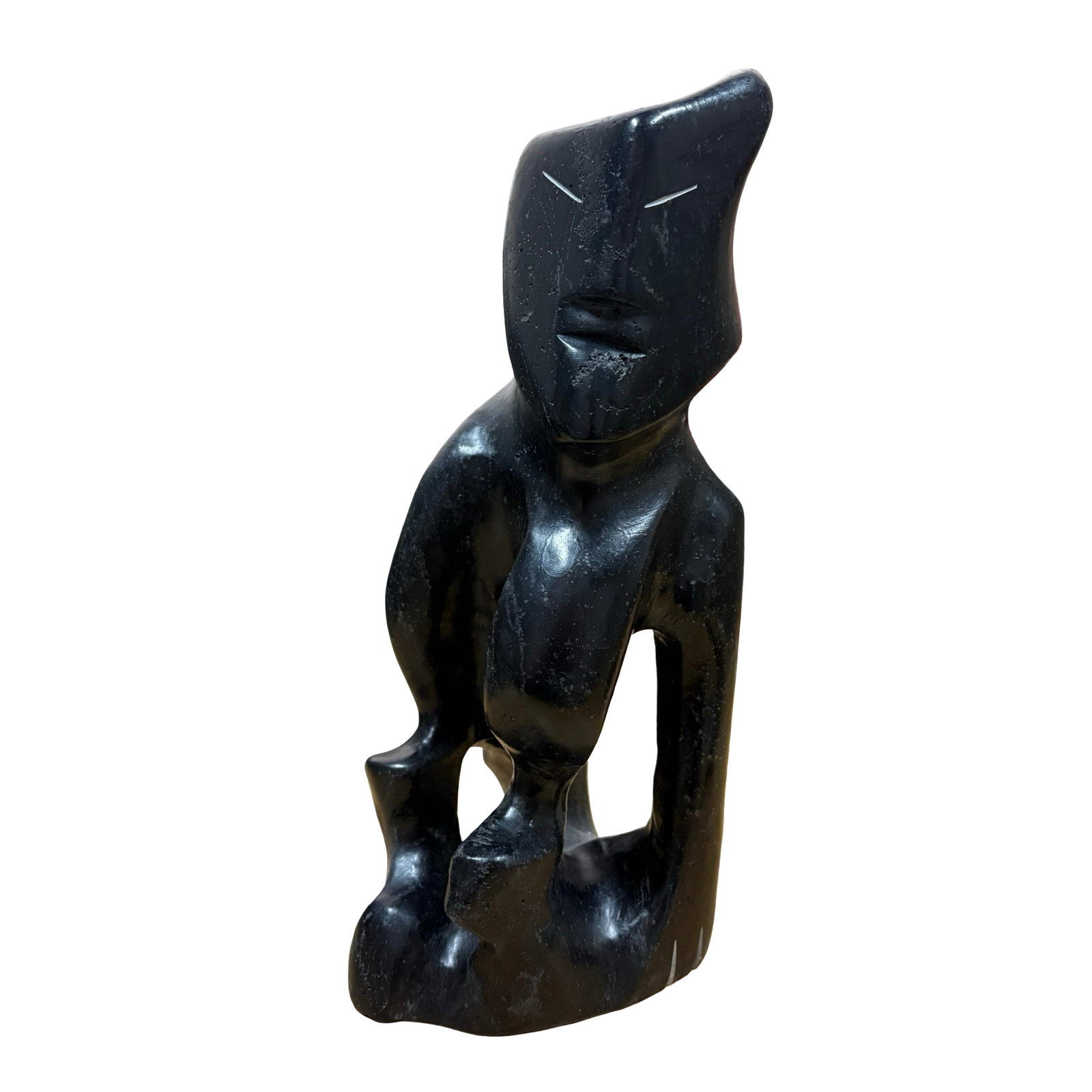 Masterworks Alex Alikashuak (Whale Cove) Monumental "Shaman" Inuit Stone Sculpture, 1997 -: Among the most enduring and universally admired subjects in Canadian Inuit art, the shaman occupies a position of extraordinary cultural, spiritual and artistic importance. This exceptional sculpture 