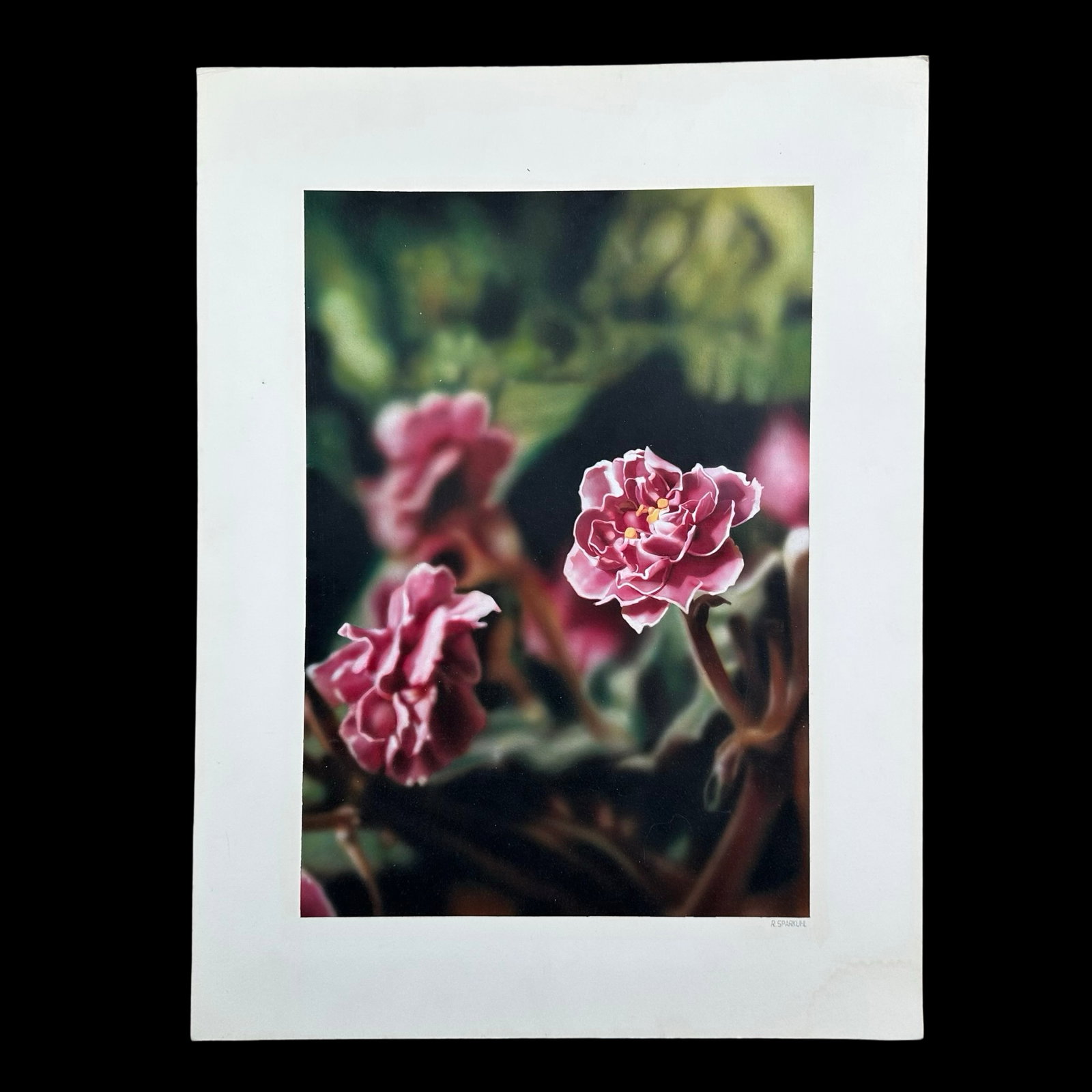 Rudy Sparkuhl, Untitled, "Flowers" Original: Rudy Sparkuhl, Untitled, "Flowers" original on artist board, signed lower right. Image: 11" x 15".