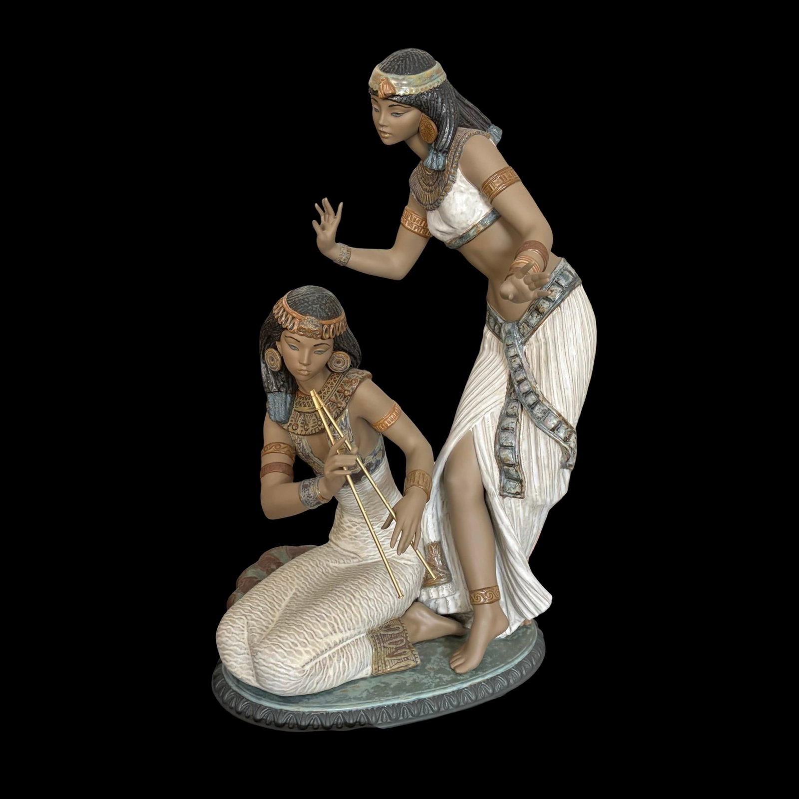Lladro Dancers from the Nile #01012457 Large Gres Porcelain Egyptian Dancer & Musician Sculpture by (1 of 7)