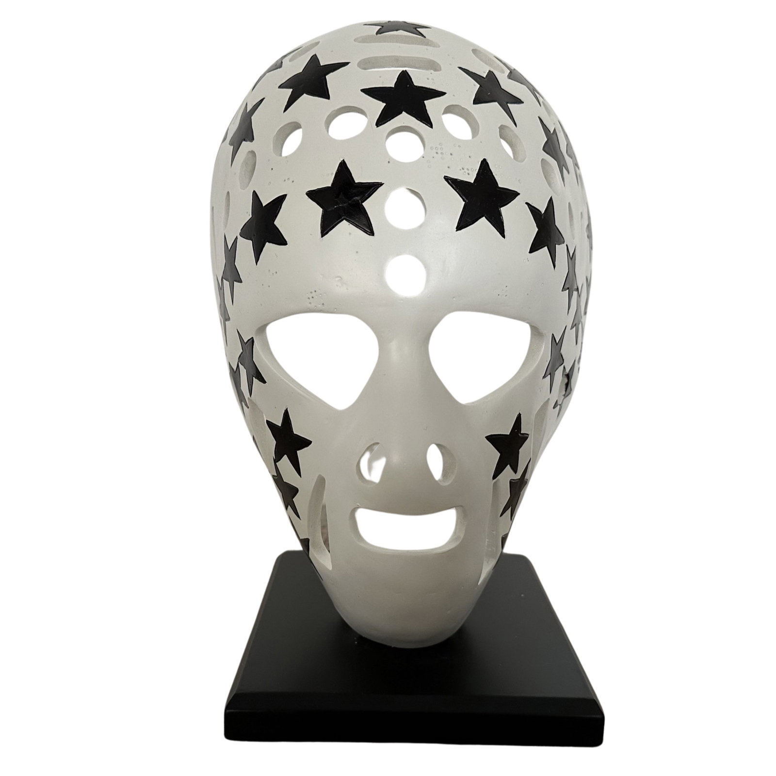Gilles Gilbert NHL Replica Goalie Mask: A ceramic replica NHL Gilles Gilbert goalie mask, produced by Mikula Masks, and included with a Mikula Masks COA. Brand new, in mint condition, and included with its original box. 11 1/2" tall. Sports