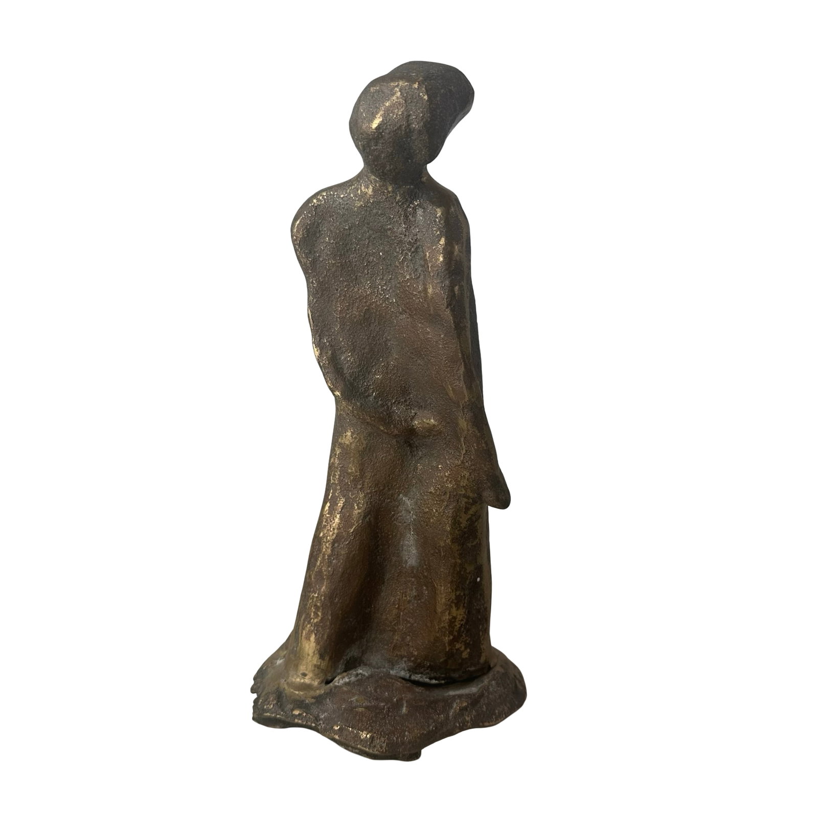 Toussaint Riendeau - Signed Limited Edition Bronze Sculpture - Standing Figure - Edition 1 of 9 -: A masterfully cast and deeply evocative bronze by acclaimed contemporary sculptor Toussaint Riendeau, this limited edition work, numbered 1 of only 9, embodies the artist?s profound sensitivity to for