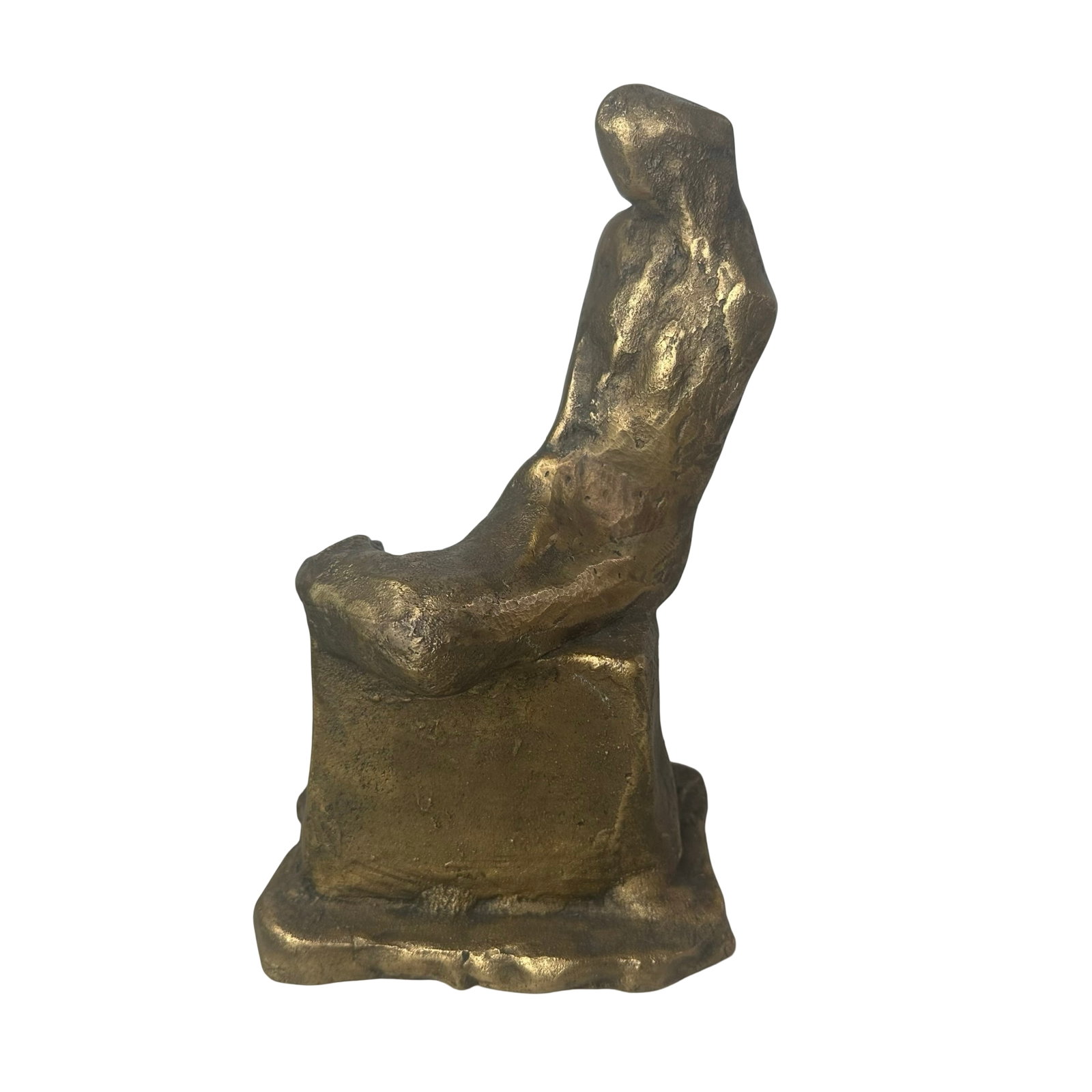 Toussaint Riendeau - Sirene - 2006 - Signed and Numbered Bronze Sculpture - Edition 3 of 9 -: A refined and powerfully modeled bronze by Toussaint Riendeau, titled Sir?ne and dated 2006, presented as a scarce limited edition cast numbered 3 of only 9. The work depicts an abstracted seated fema