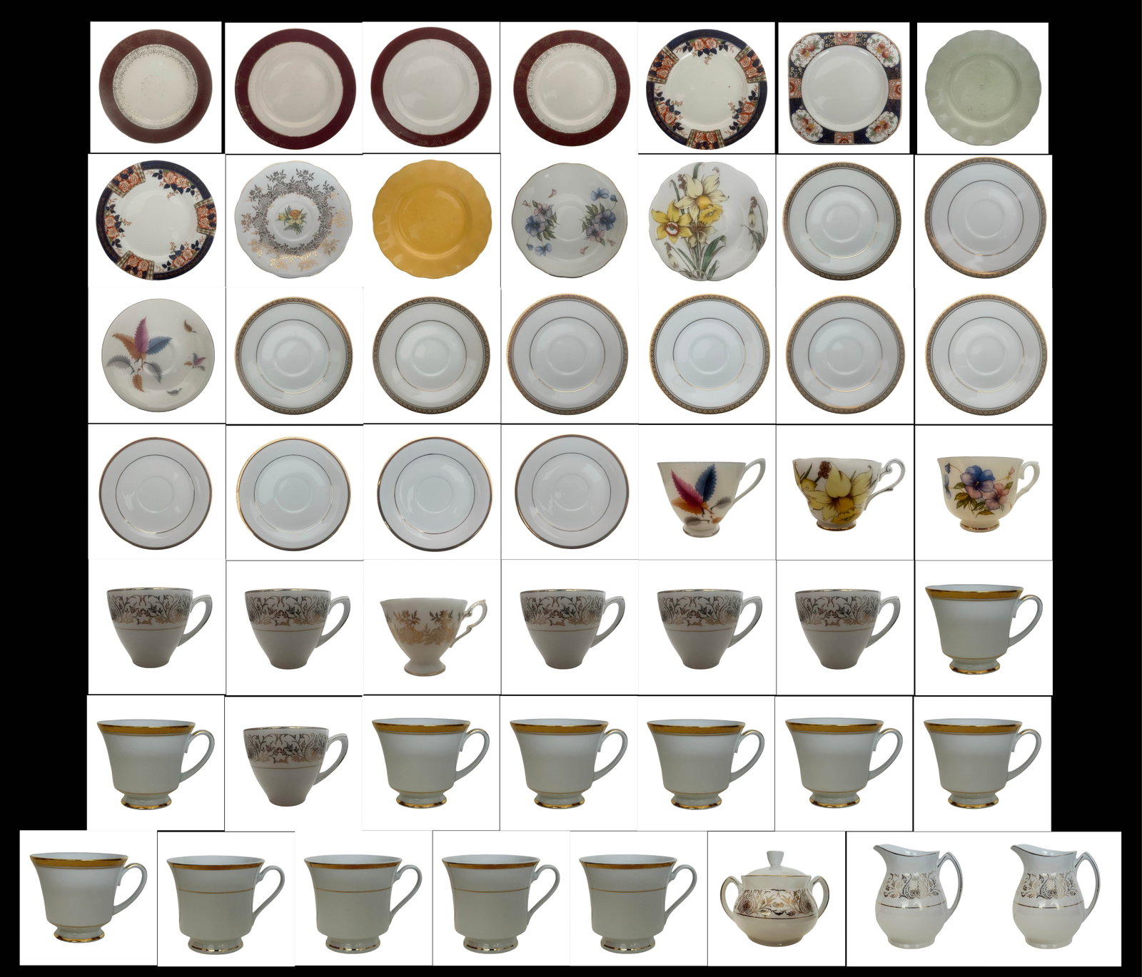 Extensive 50-Piece Vintage English and Japanese Porcelain Tea Service Collection - Royal Standard, (1 of 7)