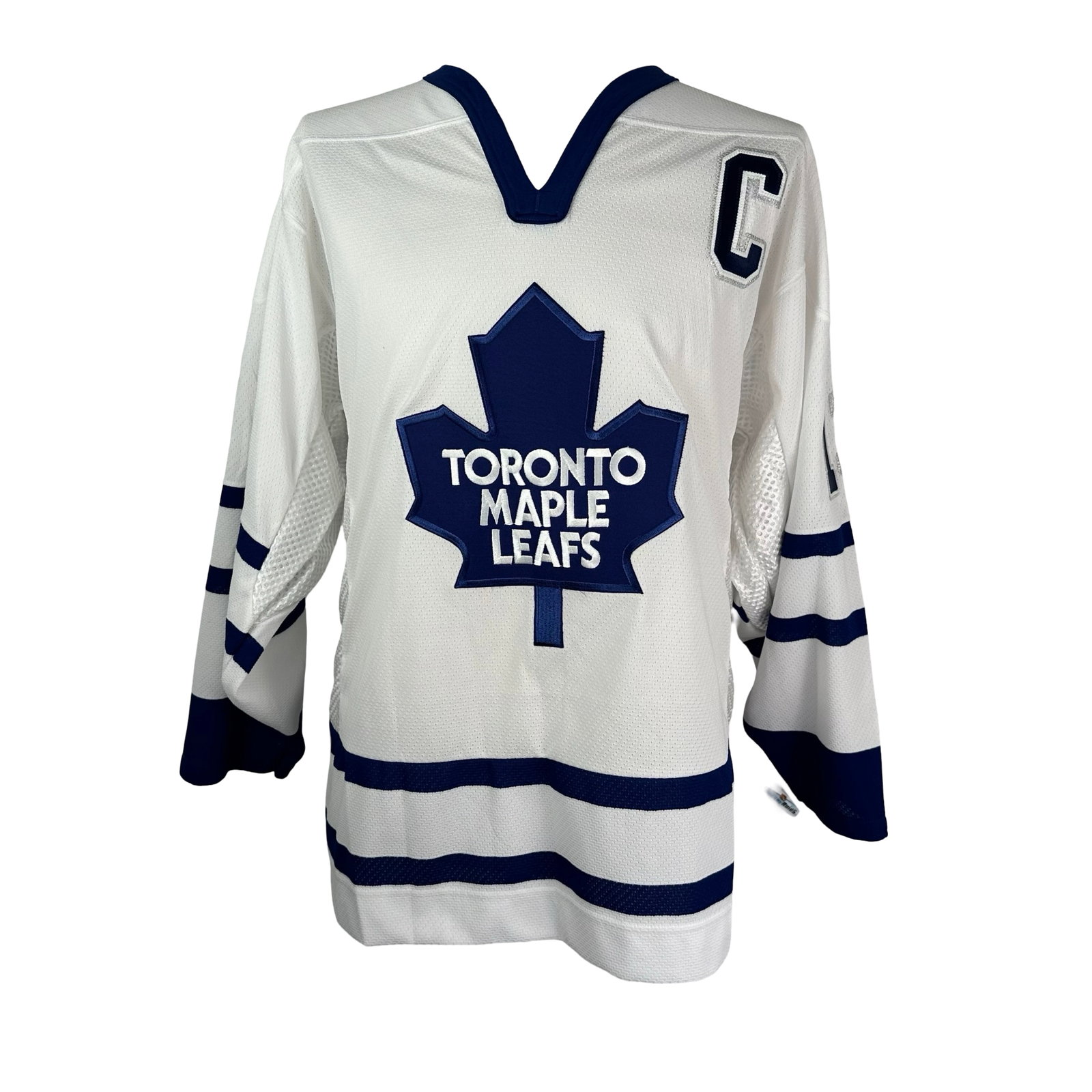 Mats Sundin Toronto Maple Leafs NHL Signed Jersey: An autographed Mats Sundin Toronto Maple Leafs NHL signed CCM Large hockey jersey. Signed on the back in the '13' in silver ink, and included with a JSA #AP07465. Sports Memorabilia, Autographs, Signa