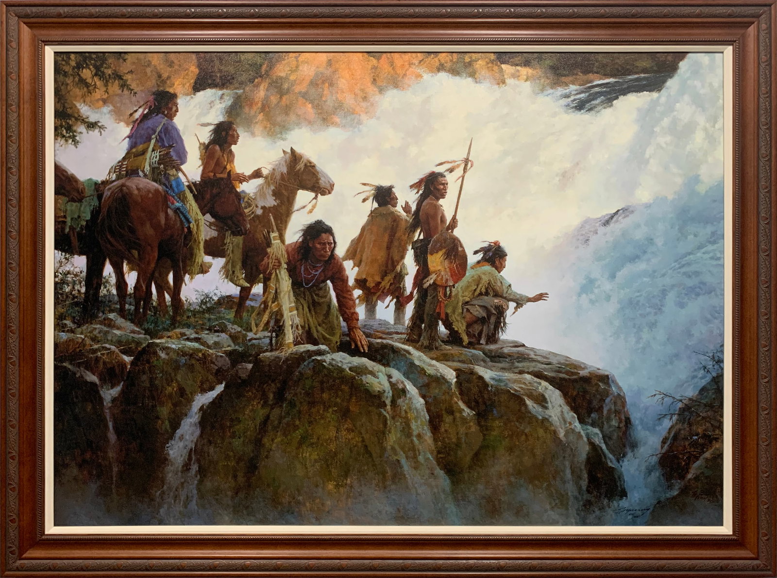 Howard Terpning (American, b. 1927) The Force of Nature Humbles All Men, 2003 - Signed Masterwork: Howard Terpning (American, b. 1927), The Force of Nature Humbles All Men, 2003, an exceptionally desirable large-format Masterwork limited edition gicl?e on canvas, signed by the artist and numbered 2