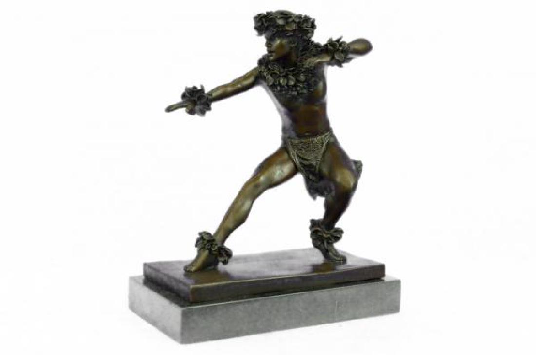 Waikiki Beach Hula Hawaiian Dancer Bronze Sculpture