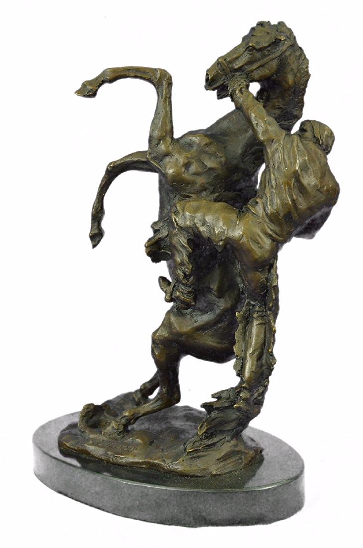 Country Western Cowboy Horse Ranch Bronze Sculpture (1 of 8)