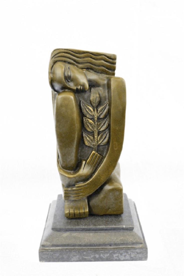 Woman Marble Base Bronze Figurine (1 of 9)