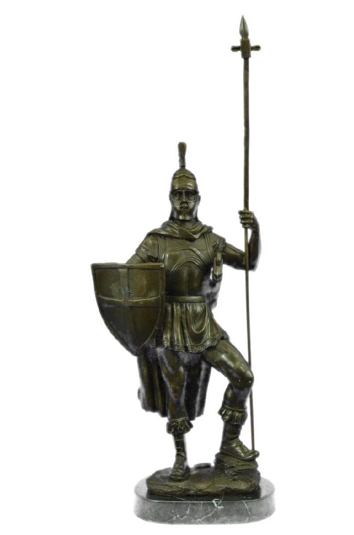Roman Warrior with Armor Bronze Sculpture (1 of 9)
