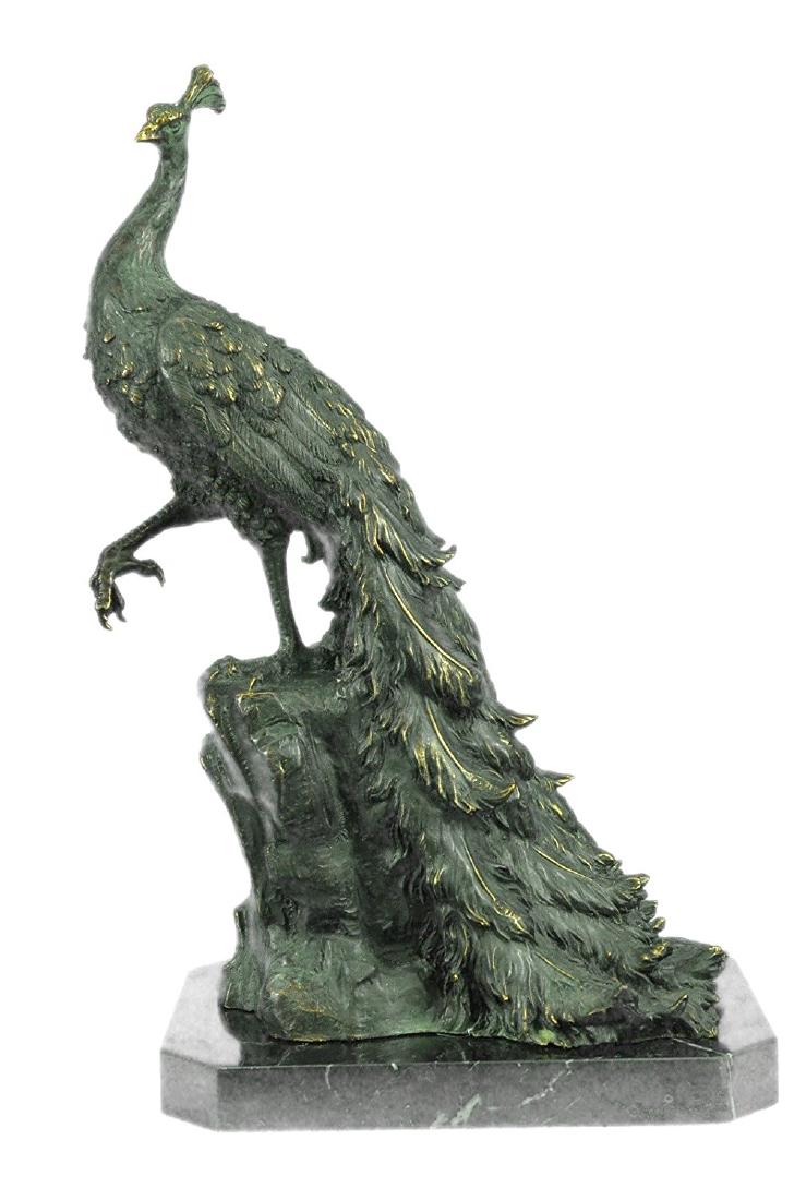 Animal Edition Peacock Bronze Sculpture (1 of 6)