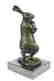 SIGNED MILO BUNNY WITH BABY BRONZE STATUE FIGURINE - 6