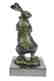 SIGNED MILO BUNNY WITH BABY BRONZE STATUE FIGURINE - 7