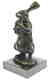 SIGNED MILO BUNNY WITH BABY BRONZE STATUE FIGURINE - 9