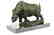 Signed Original Milo White Rhino Bronze Sculpture - 5