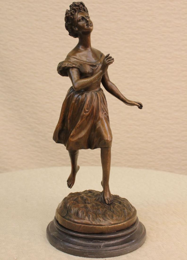 Superb Bronze Sculpture on Marble Base Statue (1 of 9)