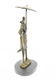 Two Lovers in Rain Bronze Sculpture