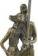 Two Lovers in Rain Bronze Sculpture - 6