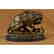Lion and Snake Bronze Sculpture on Marble Base Statue - 3