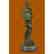 American Indian Warrior Bronze Sculpture on Marble Base - 2