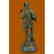 American Indian Warrior Bronze Sculpture on Marble Base - 3