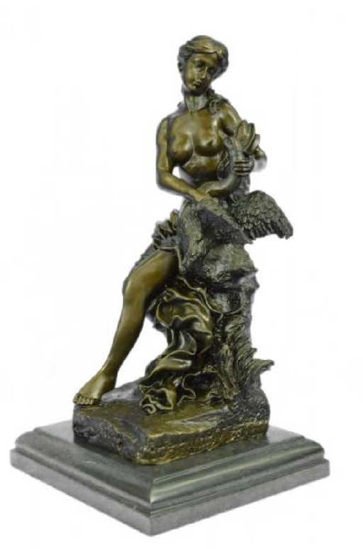 Leda and the Swan Greek Mythology Bronze Sculpture