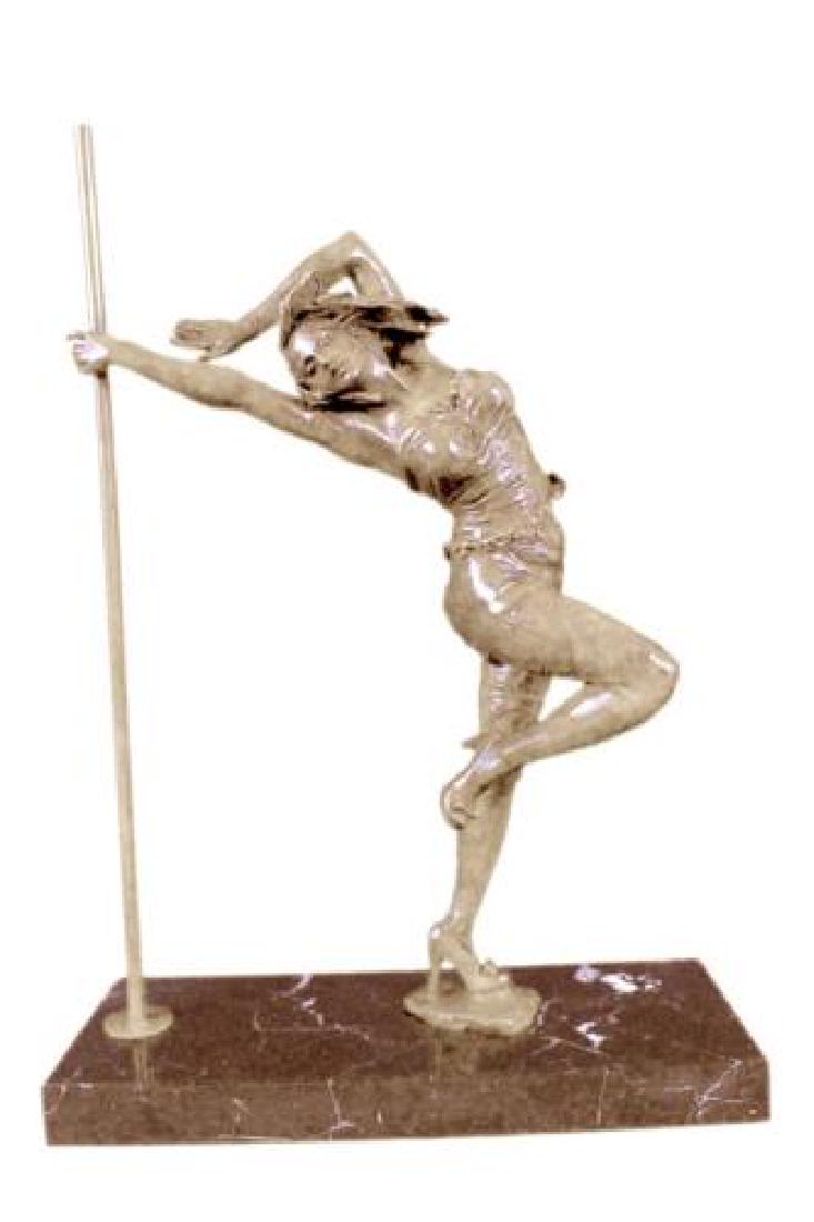 Sexy Pole Dancer Bronze Sculpture