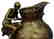 Royal Lion Griffin King Statue Fantasy Bronze Vase - 2