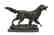 Golden Retriever Bronze Sculpture on Marble Base
