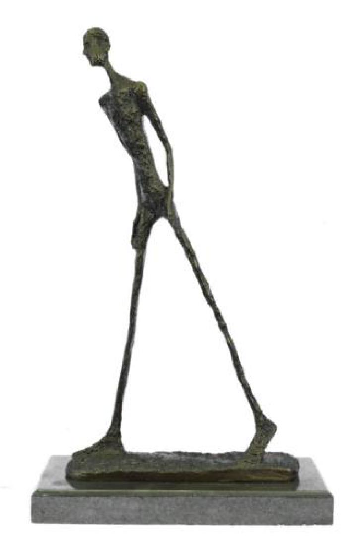 Modern Stuck Big Man Walking Bronze Statue (1 of 9)