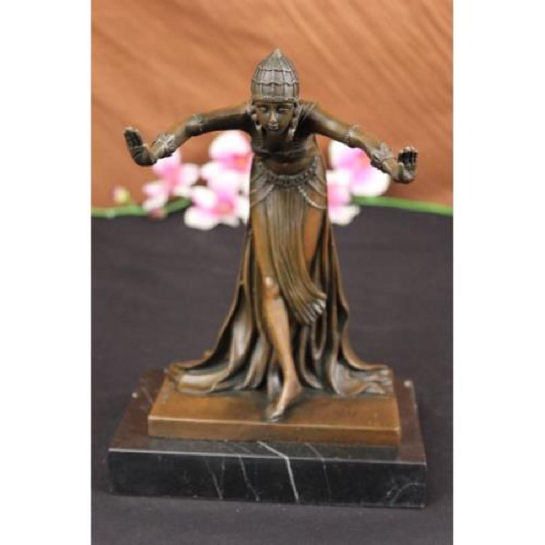 Dancer Bronze on Marble Base Figurine (1 of 8)
