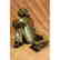 Skeleton Wine Bottle Holder Pure Bronze Sculpture - 4