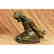 Gothic Skeleton Wine Holder Bronze Sculpture - 3