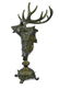 Elk Deer Bust Head Lodge Cabin Wildlife Art Bronze - 5