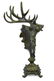 Elk Deer Bust Head Lodge Cabin Wildlife Art Bronze - 7