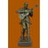 Guitar Player Bronze Statue on Marble Base Sculpture