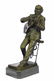 Guitar Player Bronze Statue on Marble Base Sculpture - 9