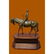 Jockey Riding Horse Bronze Statue on Marble Base