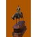 Jockey Riding Horse Bronze Statue on Marble Base - 2