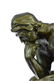 Thinker Bronze Statue on Marble Base Sculpture - 6