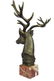 Buck Deer Elk Stag Bronze Sculpture - 2