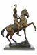 Man on Horse The Scalp Bronze Statue - 7