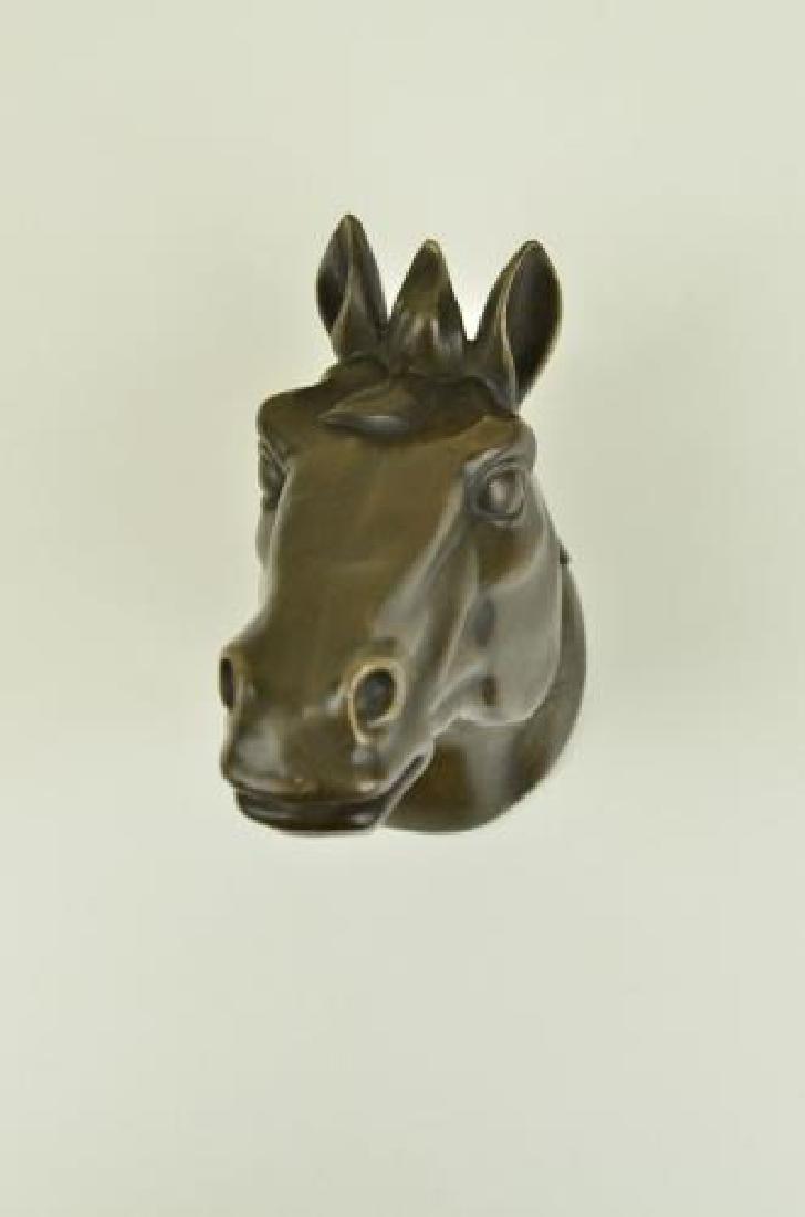 Horse Statue Bust Wall Mounted Bronze Sculpture (1 of 9)