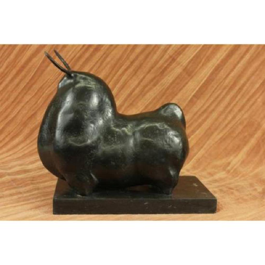 Dark Brown Patina Fighting Bull Bronze Sculpture (1 of 8)