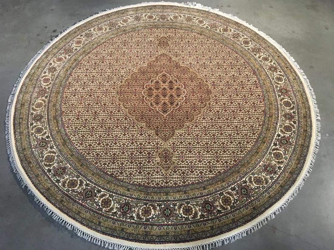 FINE HAND-KNOTTED PERSIAN SILK AND WOOL  TABRIZ RUG 6' (1 of 7)